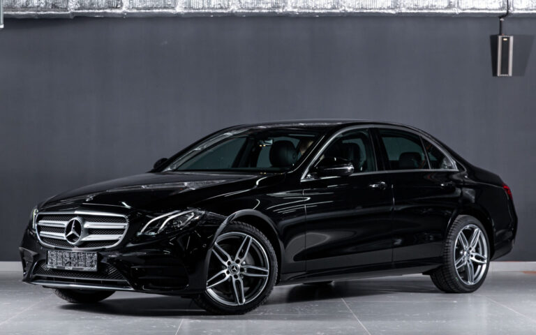 Novosibirsk,,Russia,,November,19,,2019:,New,Black,Mercedes-benz,E-class,front